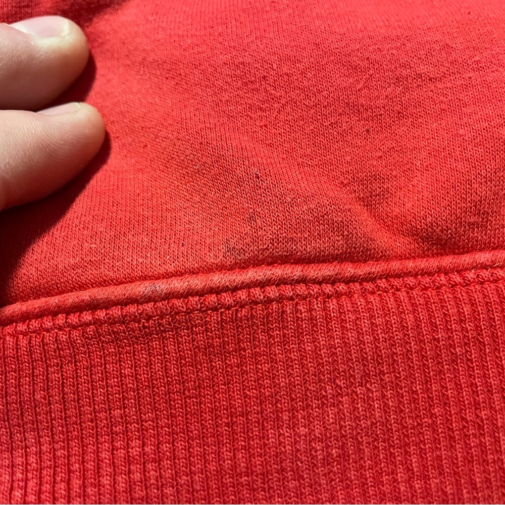 Nike Center Swoosh Sweatshirt Mens Medium Red Baggy Cotton Blend - Picture 9 of 16